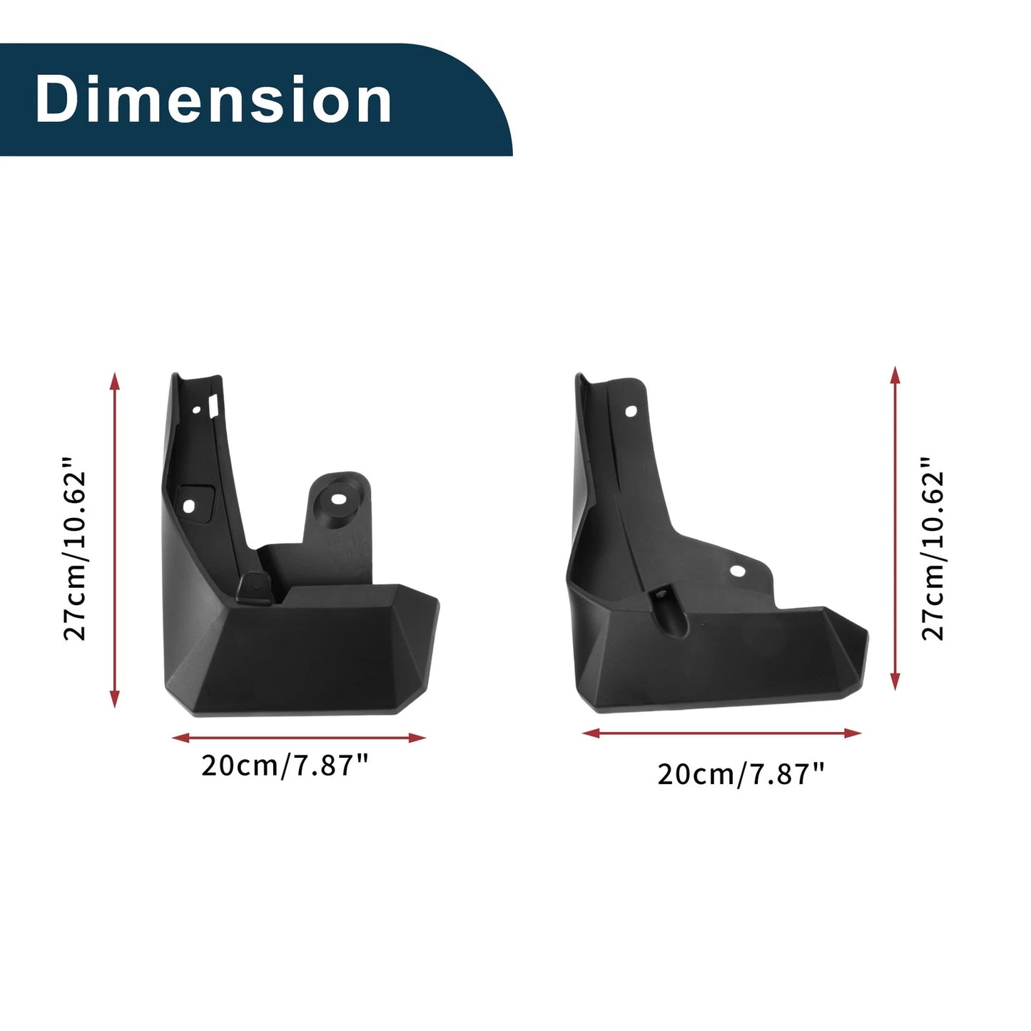 Mud Flaps Splash Guards 1 Set for Toyota RAIZE (2020-2022)