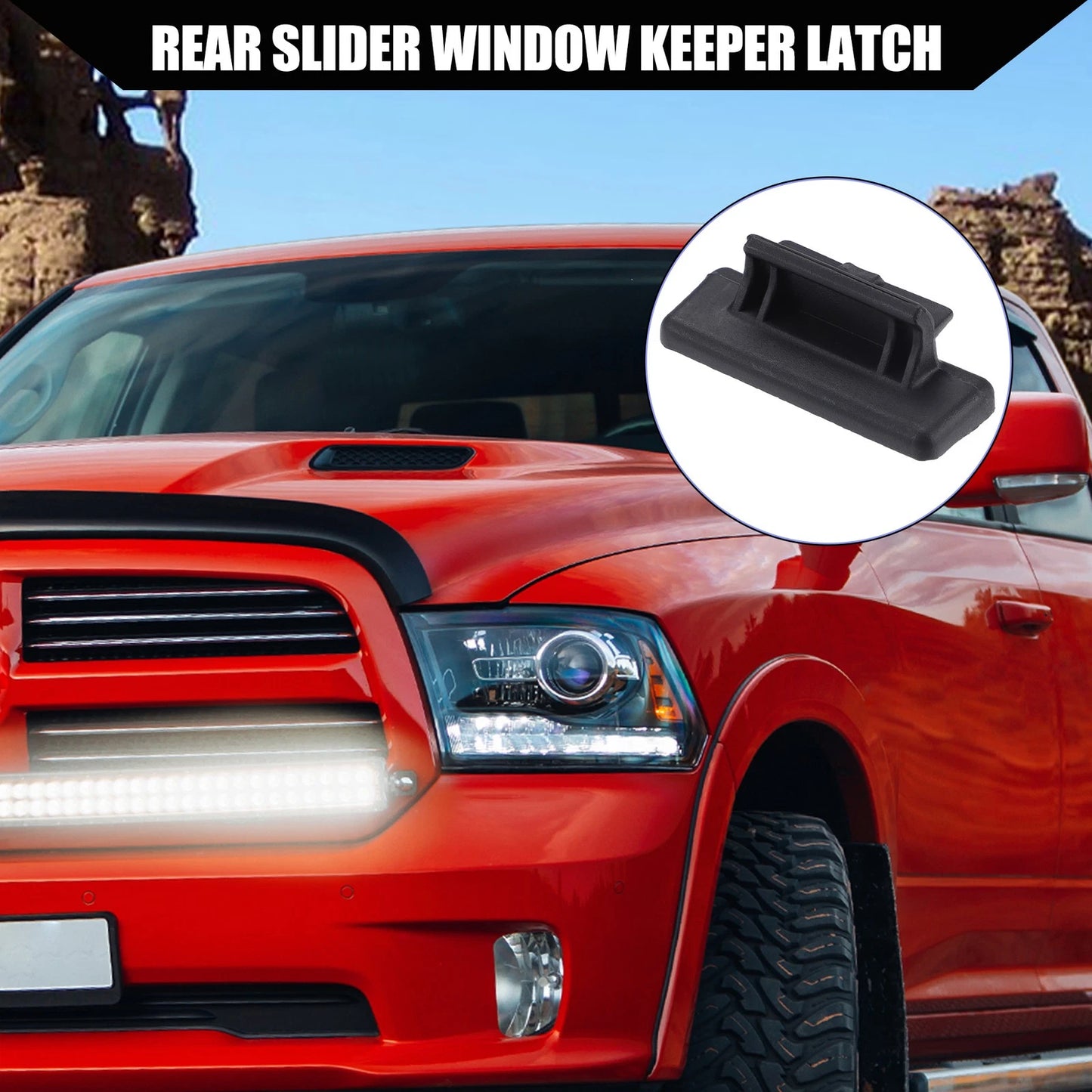 Rear Sliding Window Keeper Latch for Dodge Ram 1500 2500