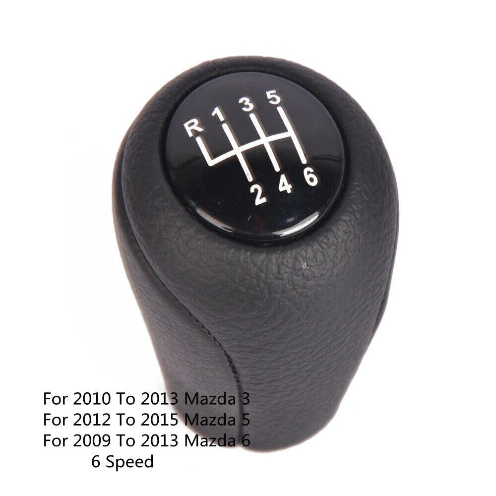 6-Speed Shift Knob Black for Mazda 3 5 6 (2009–2015)
