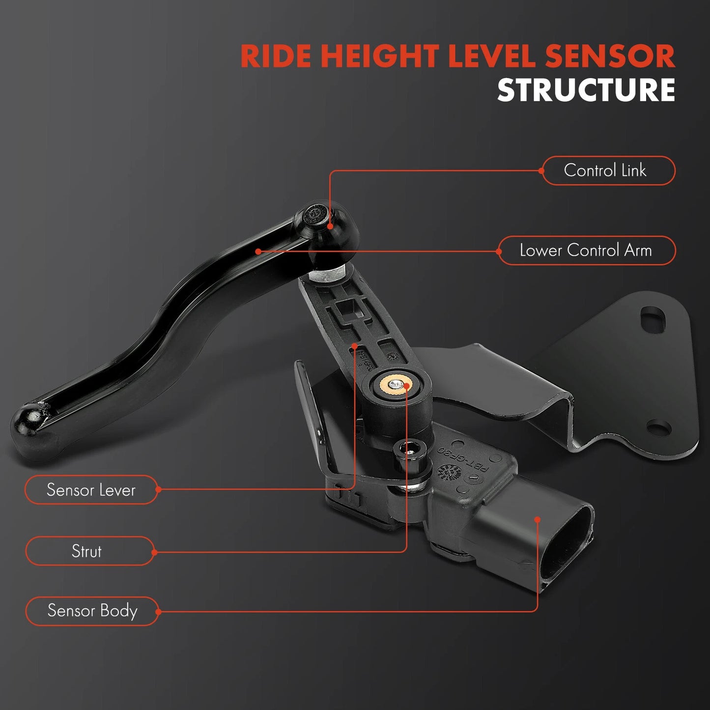 Rear Right Ride Height Sensor w/ 3 Pins for Ram 1500 (2015–2018)