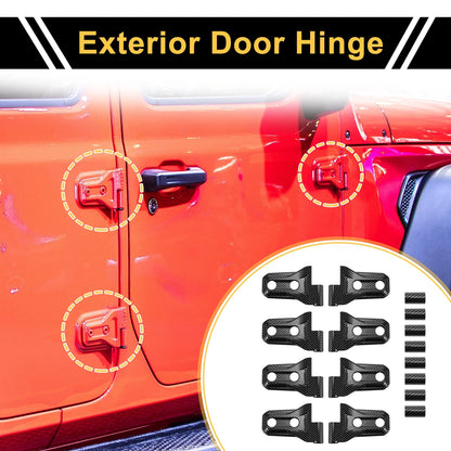 Door Handle Hinge Cover Trim for Jeep Wrangler JL (2018-2023) - Carbon Fiber