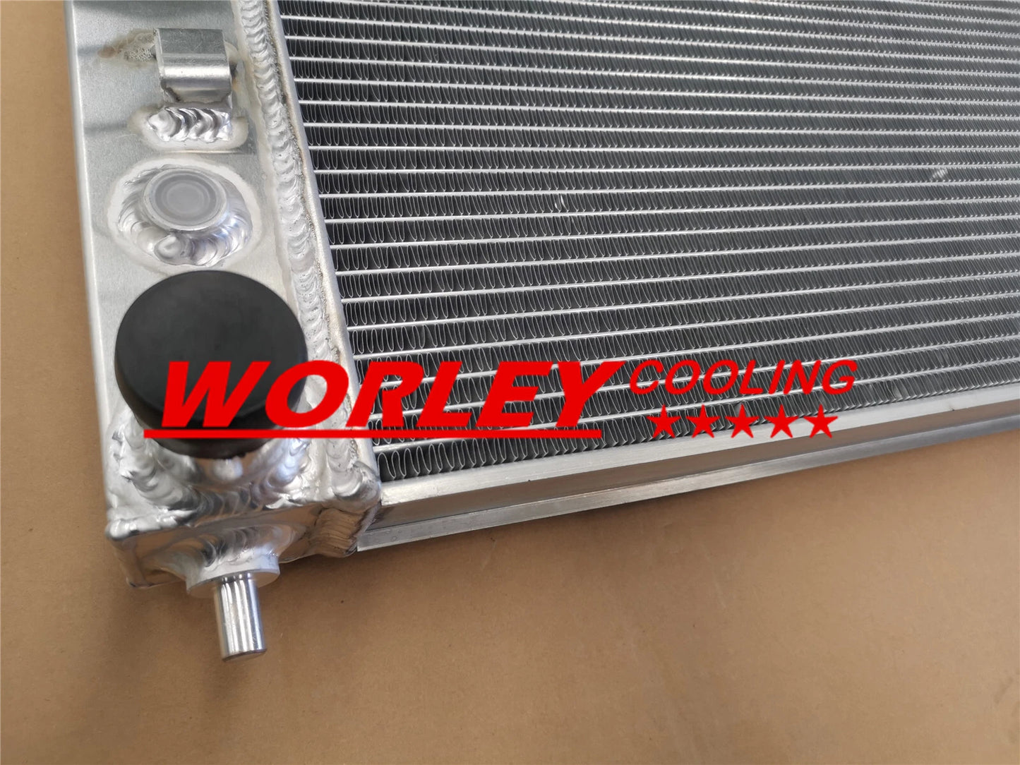 26mm Aluminum Radiator & Red Hoses for Holden Commodore VY (2002-2004)