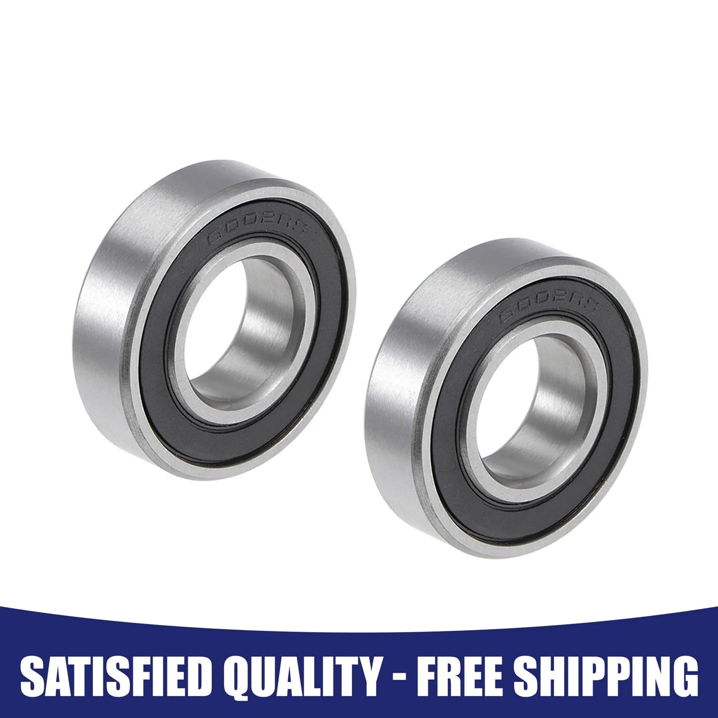 2 x 15x32x9mm Ball Bearing Double Sealed ABEC-1 for Industrial Machinery