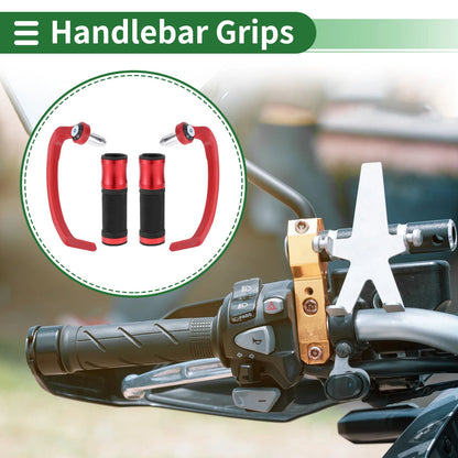 Hand Grips End Bar Covers Red for Motorcycle