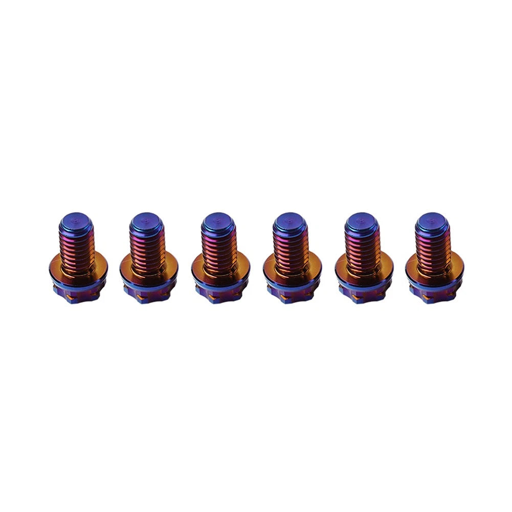 6 x Titanium Bolts Torx Head Flange Screws M8x25mm for Motorcycle Bike