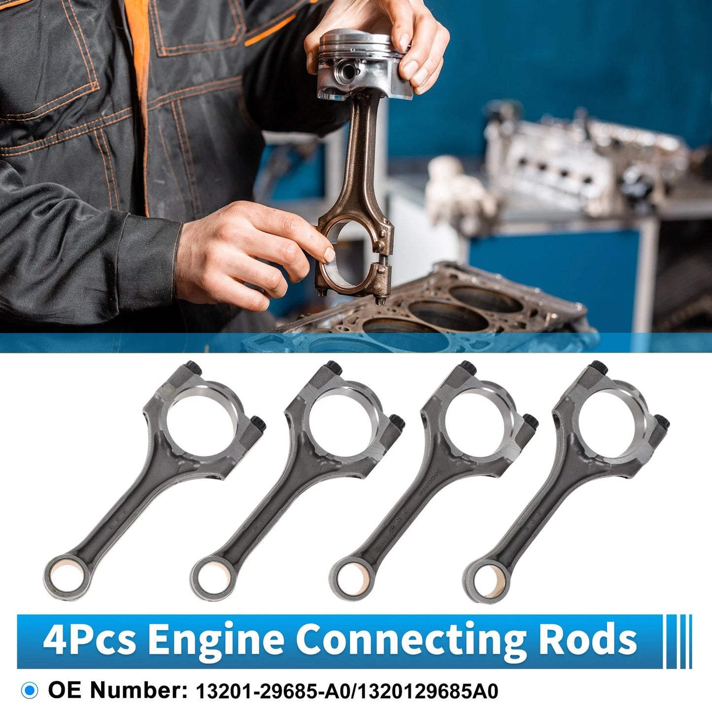 4 Pcs Engine Connecting Rods for Toyota Camry (2003-2009)