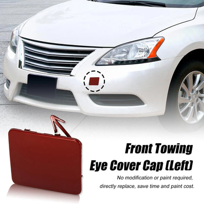 Red Front Bumper Tow Hook Eye Cover for Nissan Sentra (2013-2016)