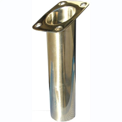 30° Fishing Rod Holder x 1 Stainless Steel Flush Mount Polished