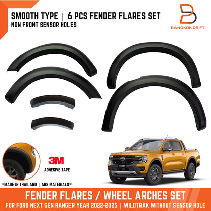 6" Fender Flares for Ford Ranger Wildtrak (2022-2025)