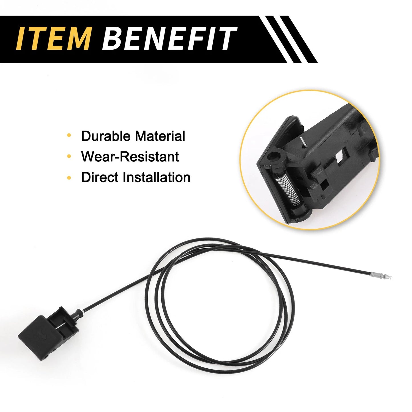 Bonnet Latch Release Cable for Toyota Tundra, Sequoia (2007-2021)