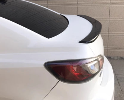 Glossy Black Rear Trunk Spoiler Cover for Mazda 3 Sedan (2010-2013)