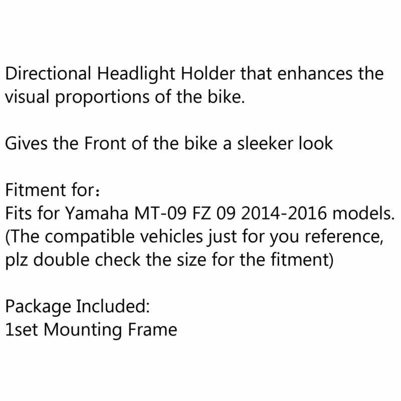 Headlight Bracket Lamp Holder - Blue for Yamaha MT-09 FZ-09 (2014-2016)