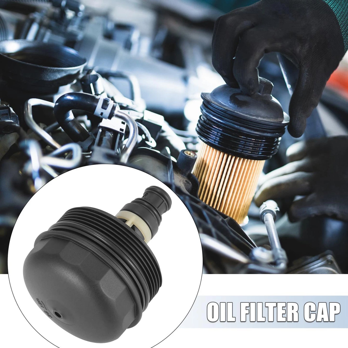 Oil Filter Cap Assembly for BMW E46 E60 E61 E81 E82 (2000-2013)