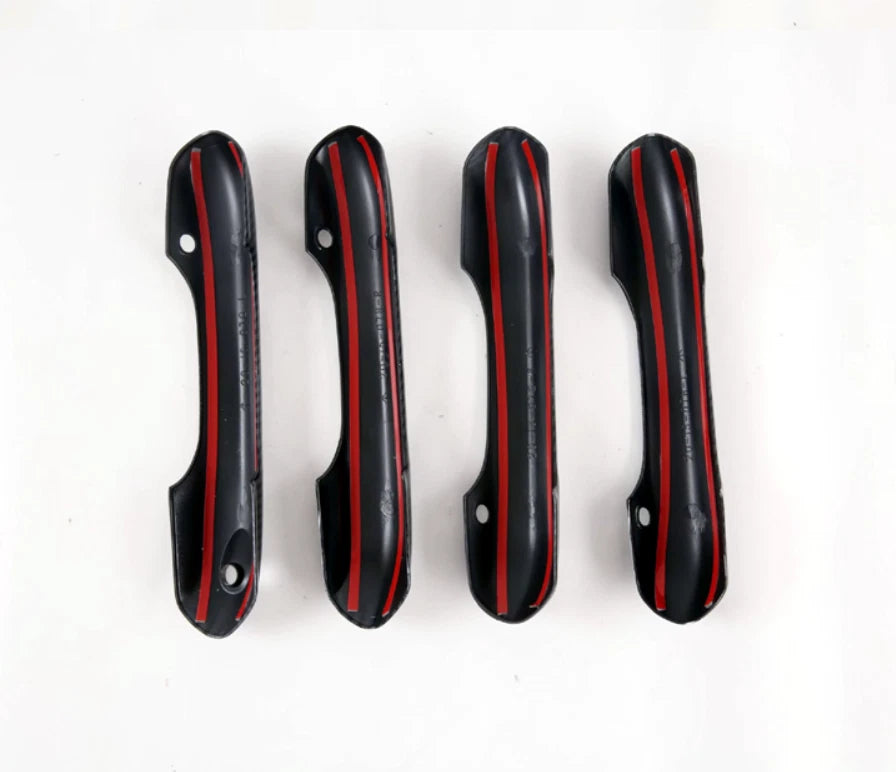 Carbon Fiber Door Handle Smart Keyhole Cover Trim for Ford Explorer (2020-2023)