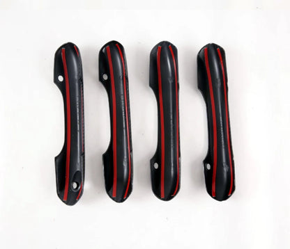 Carbon Fiber Door Handle Smart Keyhole Cover Trim for Ford Explorer (2020-2023)