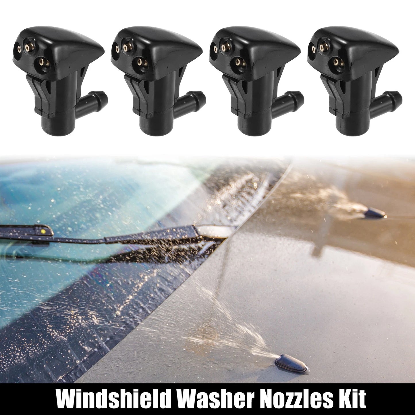 4 x Windshield Wiper Washer Nozzles for Hyundai Tucson, KIA
