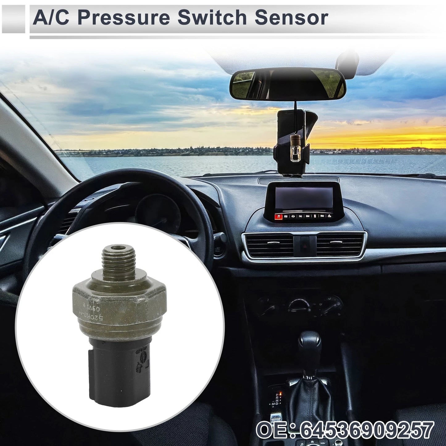 A/C Pressure Switch Sensor for BMW 320i 2.0L (2013-2018) 1 x Sensor