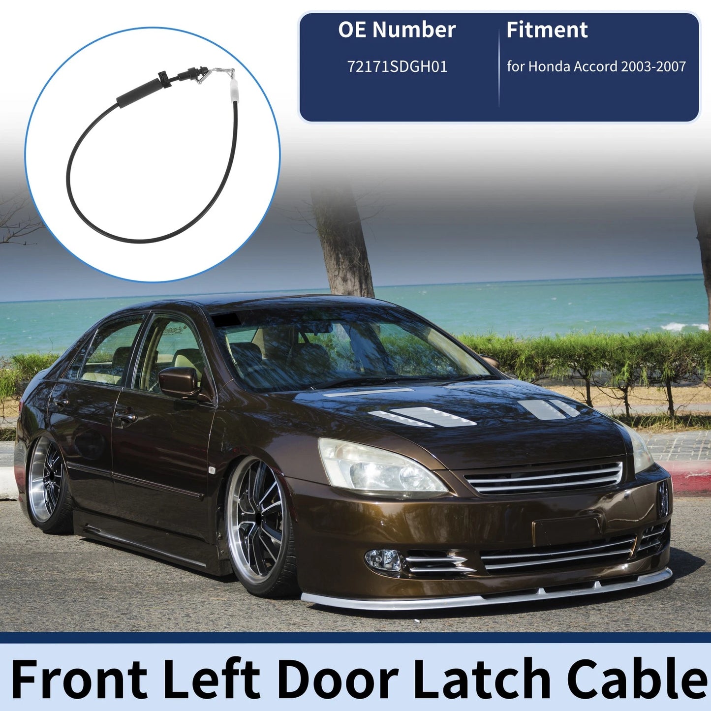 Door Latch Cable for Honda Accord 2003-2007 Front Left
