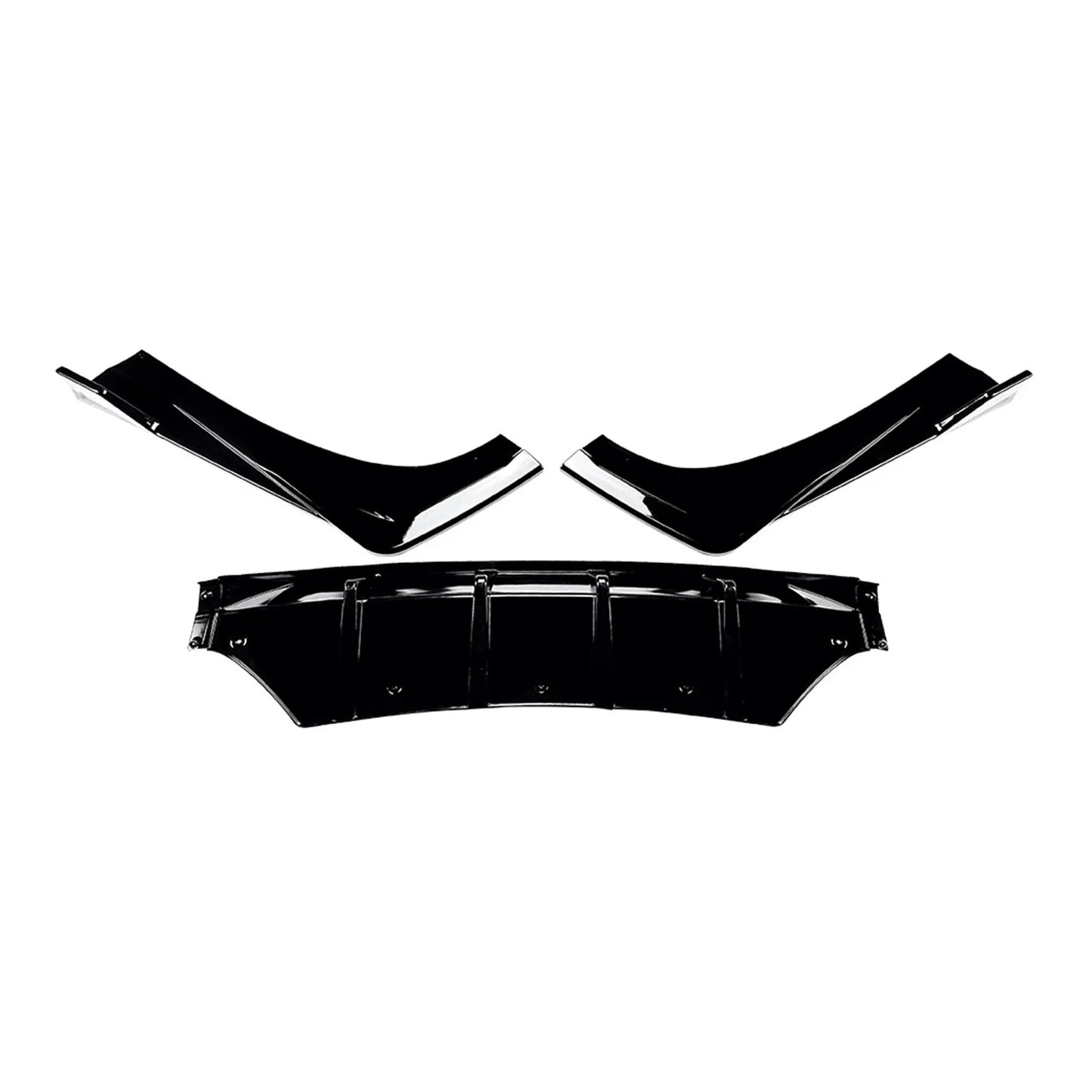 3 x Gloss Black Rear Bumper Diffuser Lip for Mercedes Benz E Class (2024-2025)