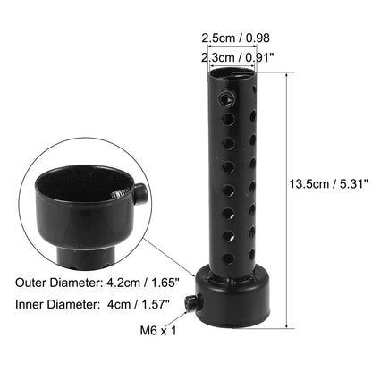 Exhaust Silencer Muffler Pipe 42mm for Motorcycle Black