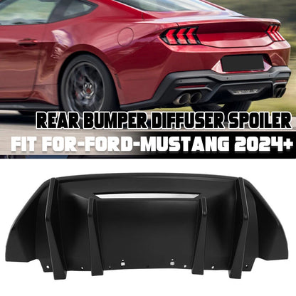 Matte Black Rear Bumper Diffuser for Ford Mustang GT S650 (2024-2025)