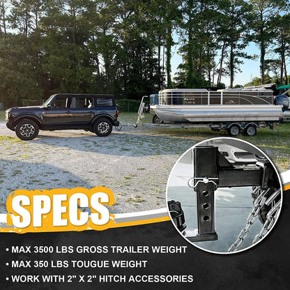 Glossy Class 3 Trailer Tow Hitch for Ford Bronco 2021-2023, 2-Inch Receiver