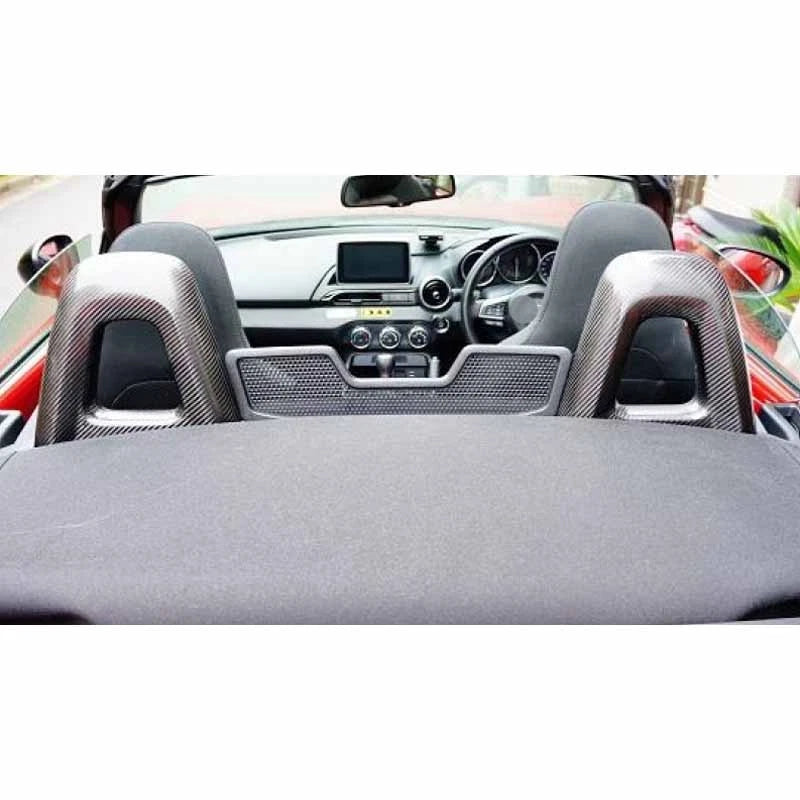 Carbon Fiber Stick-on Seat Roll Over Head Cover Trim for Mazda MX-5 Miata ND 16+