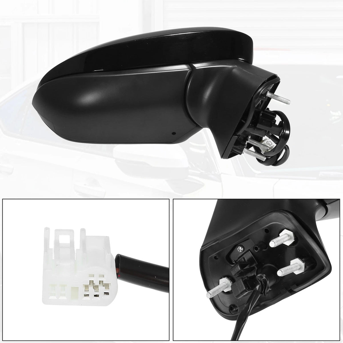 Right Side Exterior Door Mirror Assembly Black for Toyota Corolla (2020-2022)
