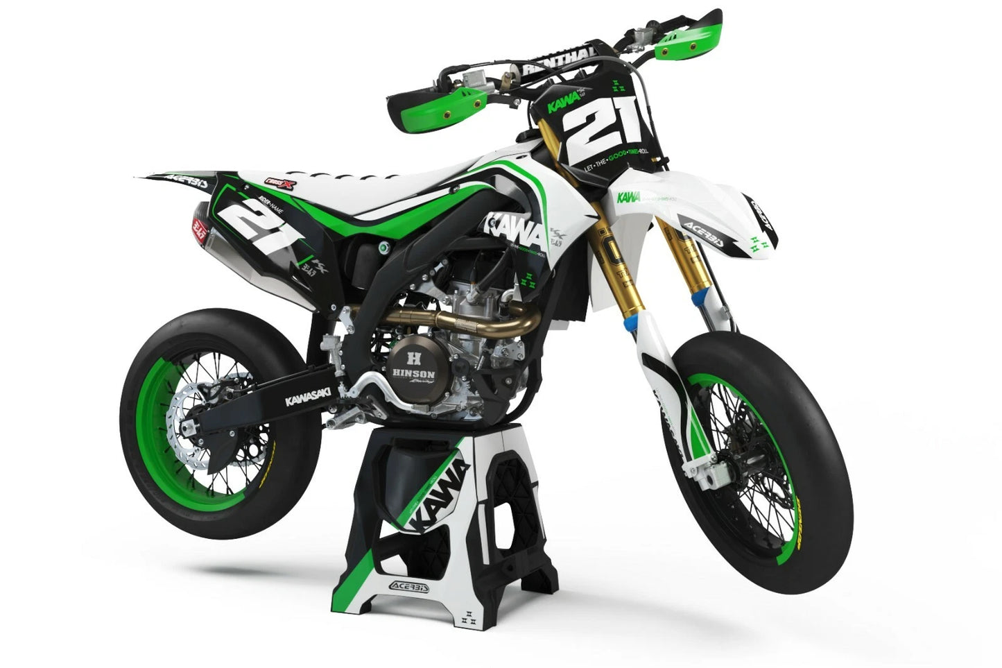 Custom Decal Kit CREW Style for Kawasaki KLX 110 (2000-2009)