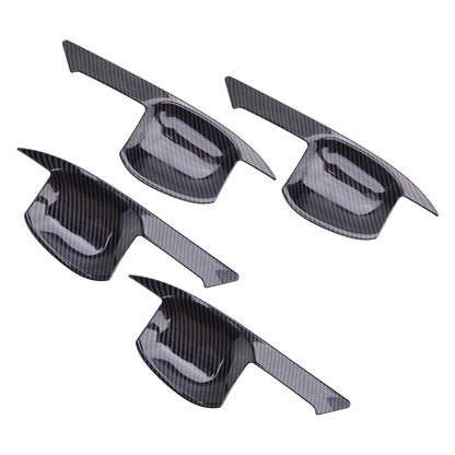 4x Carbon Fiber Door Handle Bowl Covers for Hyundai Tucson (2016-2019)
