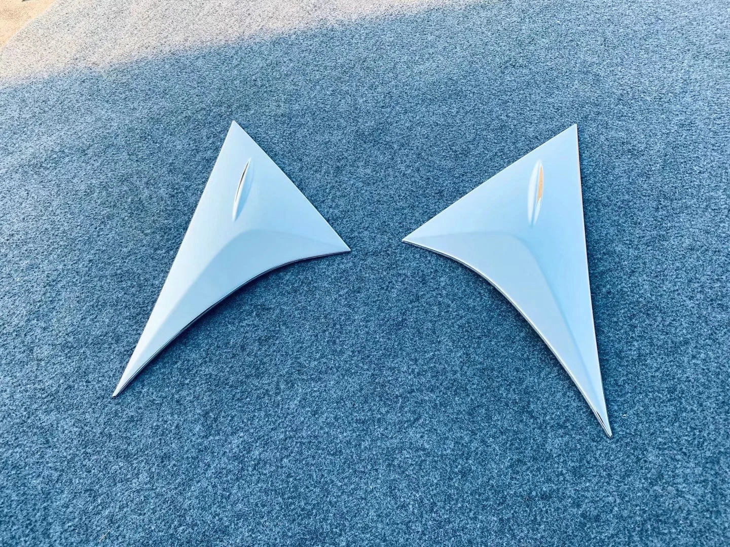 Chrome Triangle Rear Window Side Pillar Cover for Toyota Harrier Venza (2020-2024)