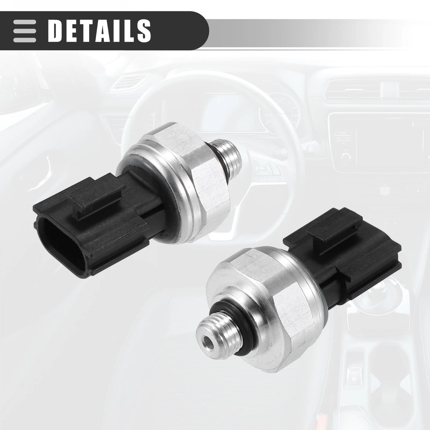A/C Pressure Transducer Valve for Hyundai Accent (2012-2017) Metal Black