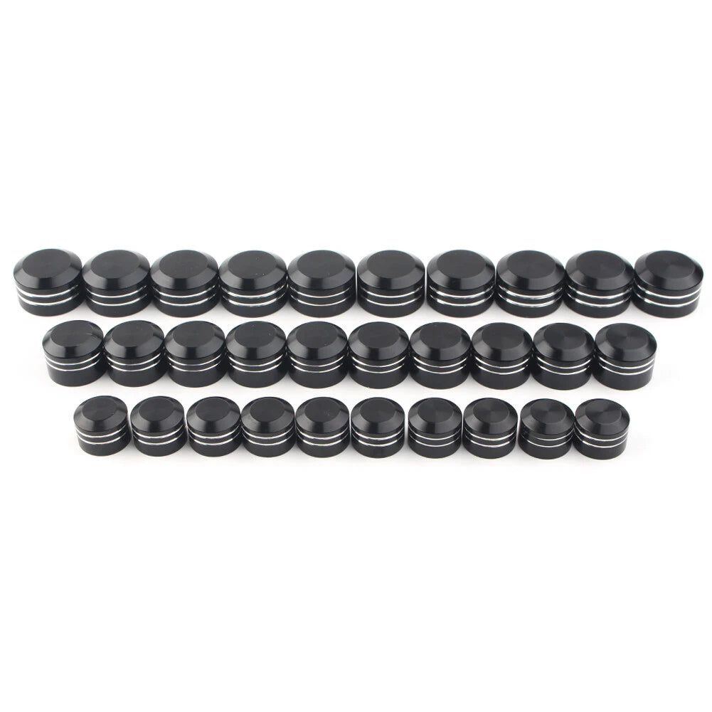 10 x Black CNC Inner 9/11/13mm Motor Bolt Topper Caps for Harley
