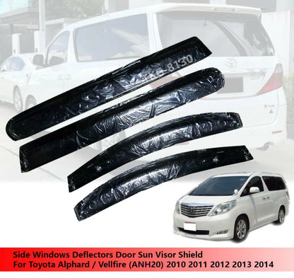 2 x Door Visors for Toyota Alphard Vellfire (2010-2014)