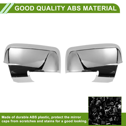 Left/Right Mirror Cover Cap Replacement Electroplating Color for Dodge