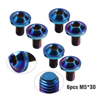 6pcs M5x30mm Alloy Torx Head Screws for Bike Motorcycle