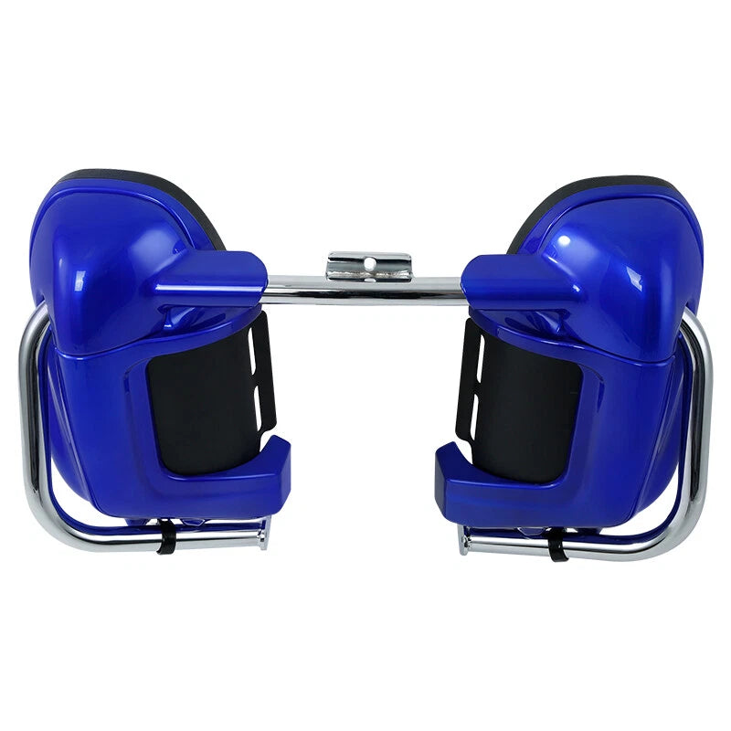 Lower Vented Blue Fairings & Engine Guard Bar for Harley Touring (1997-2008)