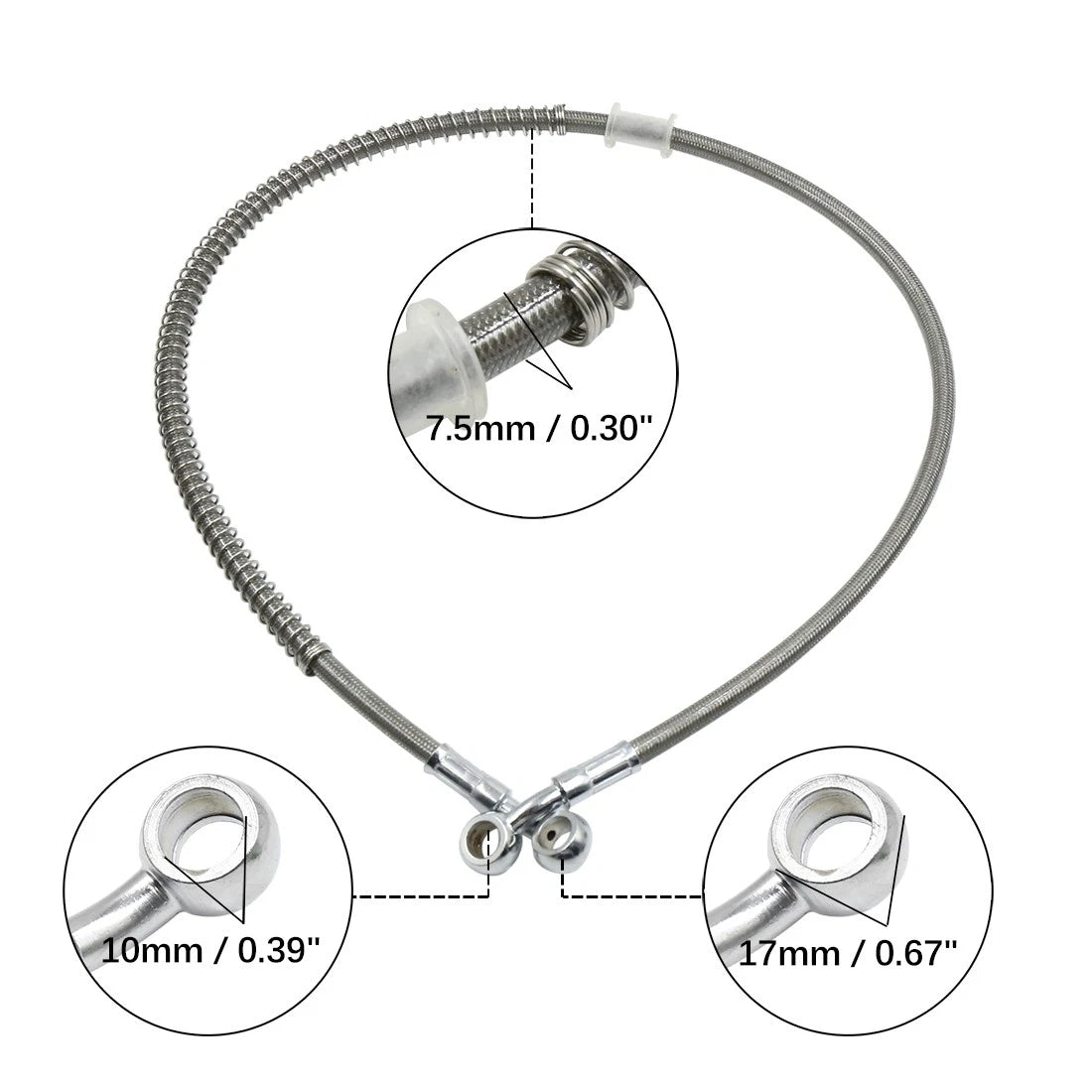 Oil Hose Line / 85cm / Stainless Steel Clutch Hydraulic for Motorcycle
