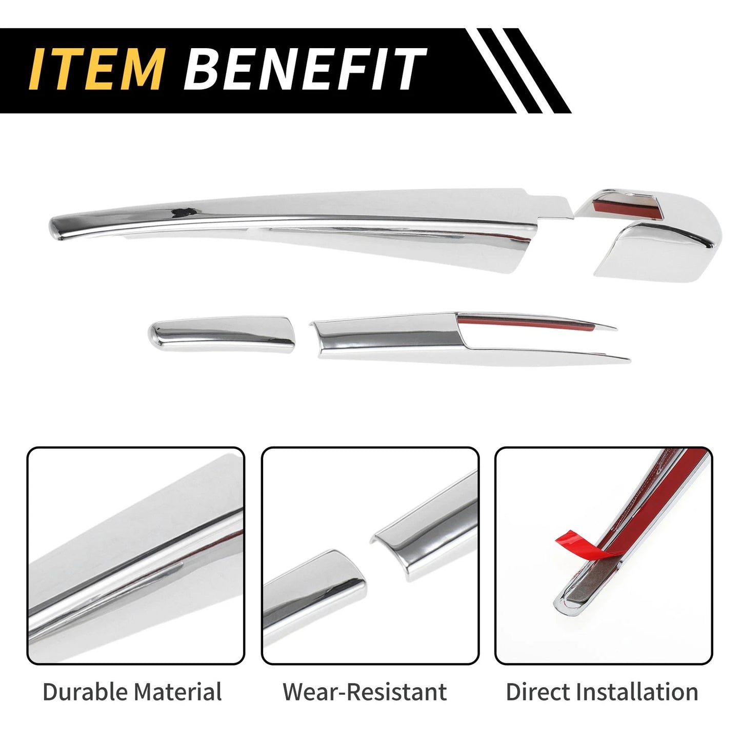 Rear Window Wiper Arm Blades Cover for Jeep Wrangler JL JLU (2018-2023)