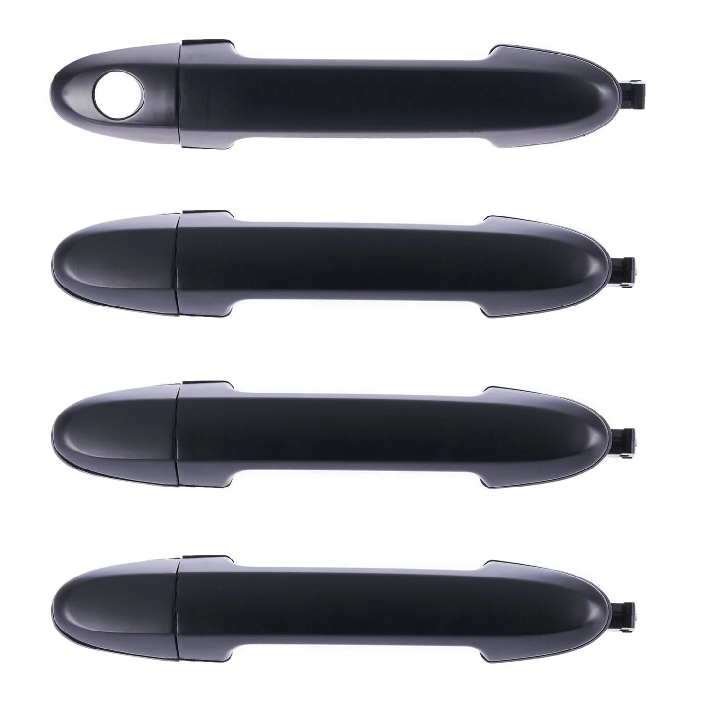 4pc Front/Rear Door Handles Blk for Hyundai Santa Fe CM (2006–2012)