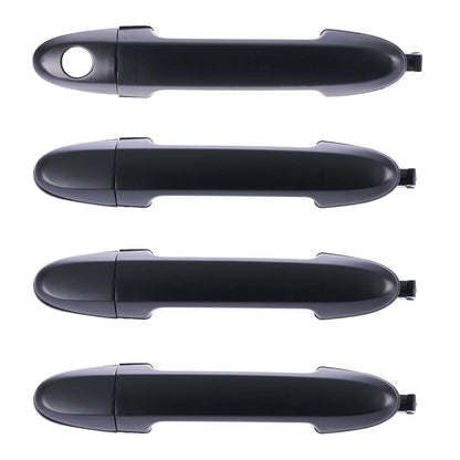 4pc Front/Rear Door Handles Blk for Hyundai Santa Fe CM (2006–2012)