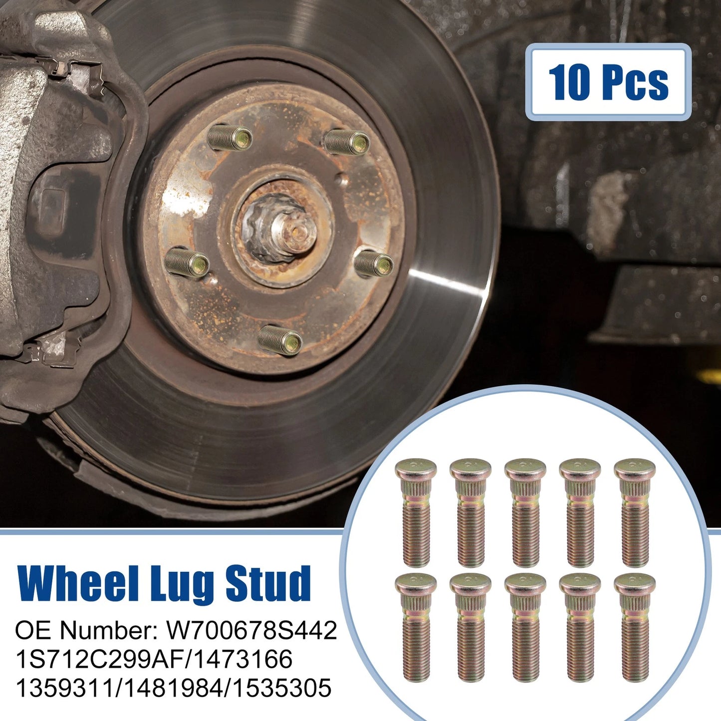 10 x M12x1.5 Wheel Lug Bolt Nuts for Ford Transit Connect (2010-2013)