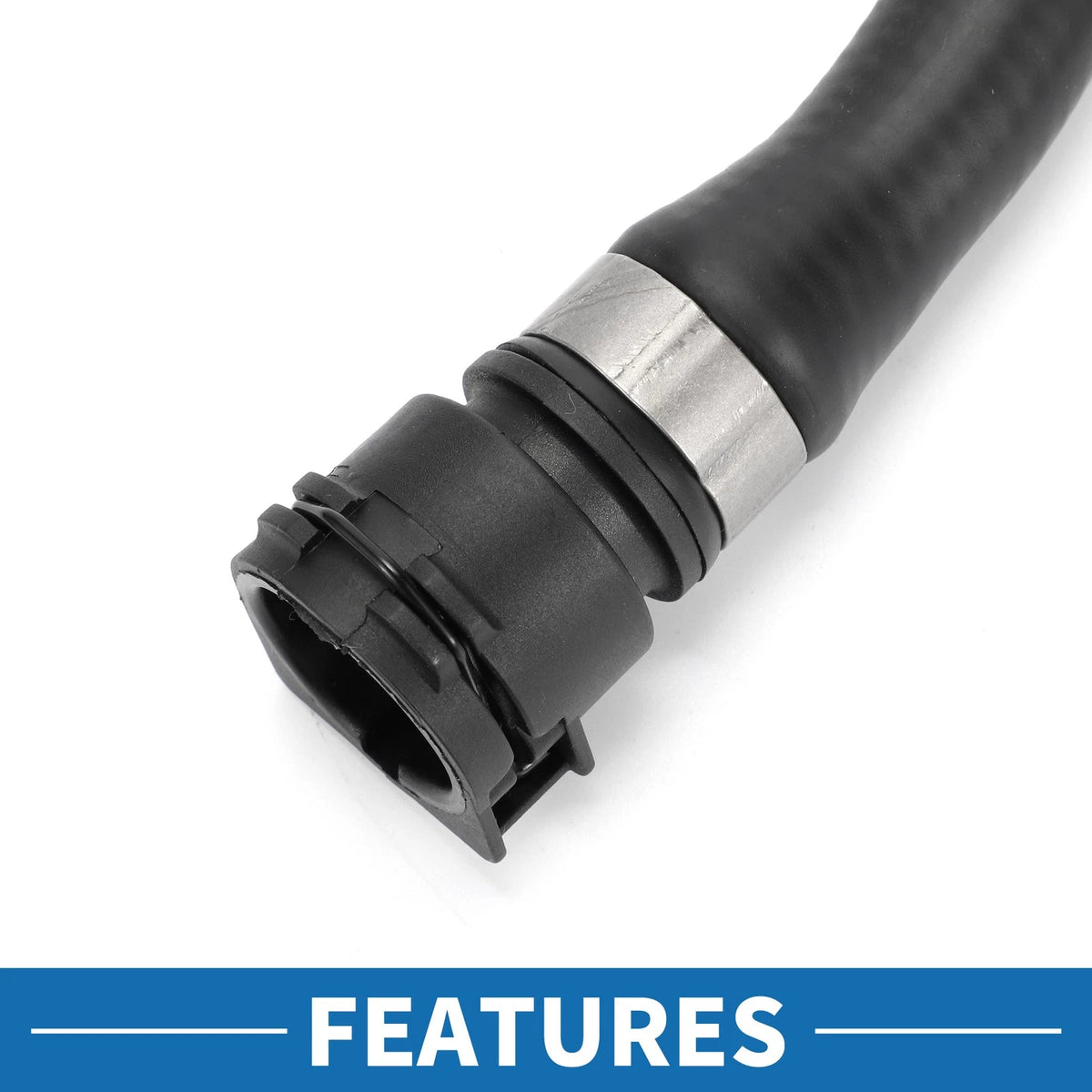 Radiator Hose for BMW X6 XDrive50i (2008 - 2019) Rubber Black
