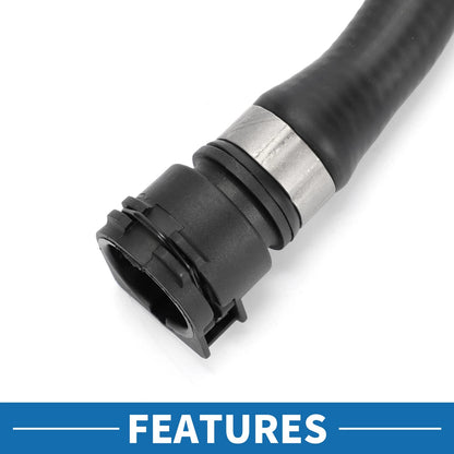Radiator Hose for BMW X6 XDrive50i (2008 - 2019) Rubber Black