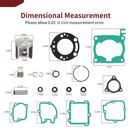 Top End Piston & Gaskets Rebuild Kit 54mm STD for Honda CR125R (2003–2004)