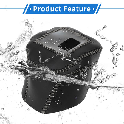 Gear Shift Knob Cover for Nissan Rogue 2021-2024 Black Grey Faux Leather