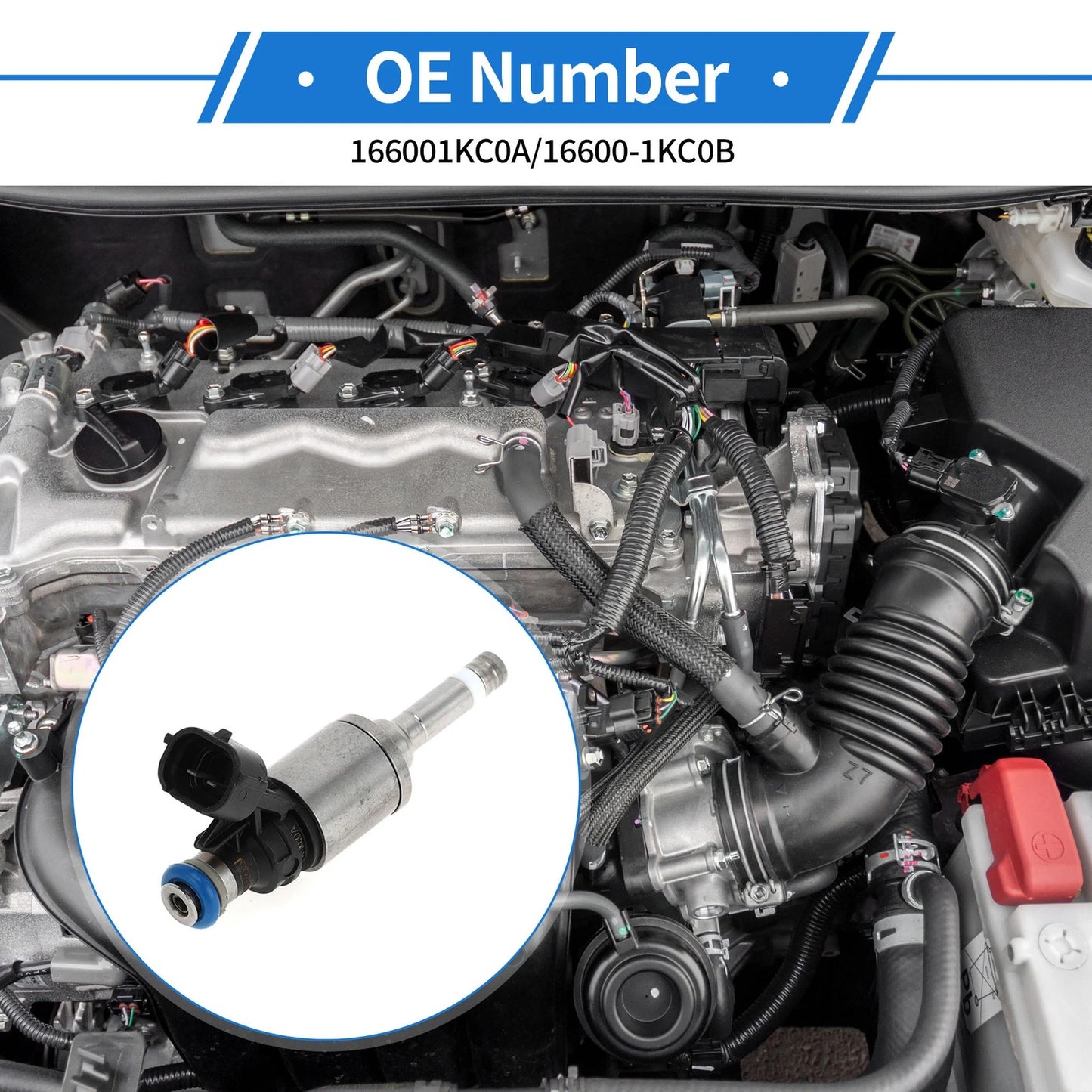 Fuel Injector for Nissan Juke 1.6T (2011-2017) 1 Pc Black