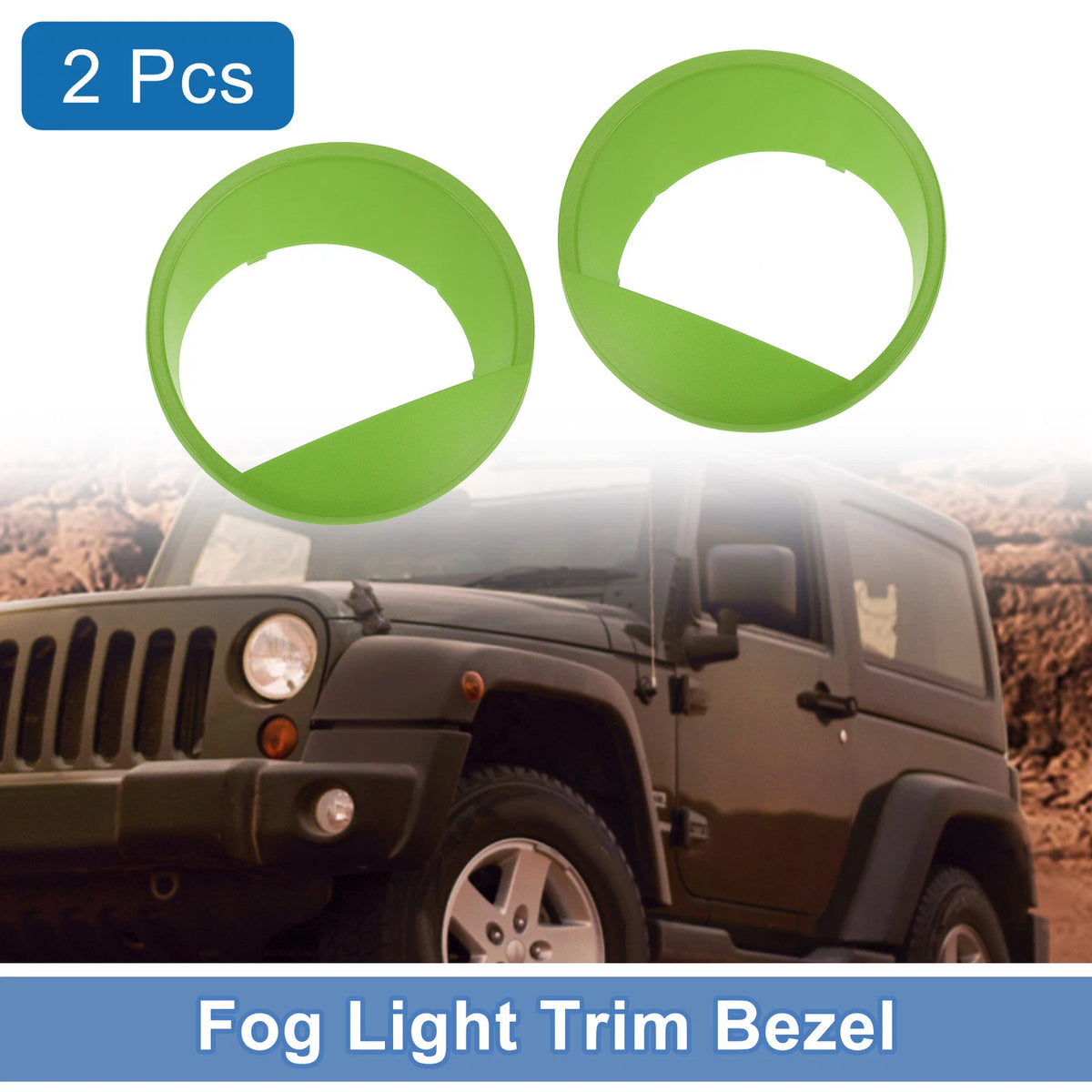 2 x Headlight Trim Bezels for Jeep Wrangler JK (2011-2018)