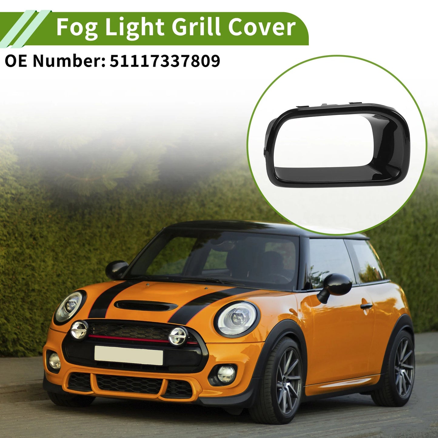 Front Left Fog Light Grill for Mini Cooper (2014-2021)