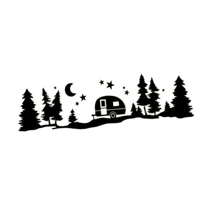 Adventure Sticker Decal Tree Moon Star Graphic for RV Camper Car